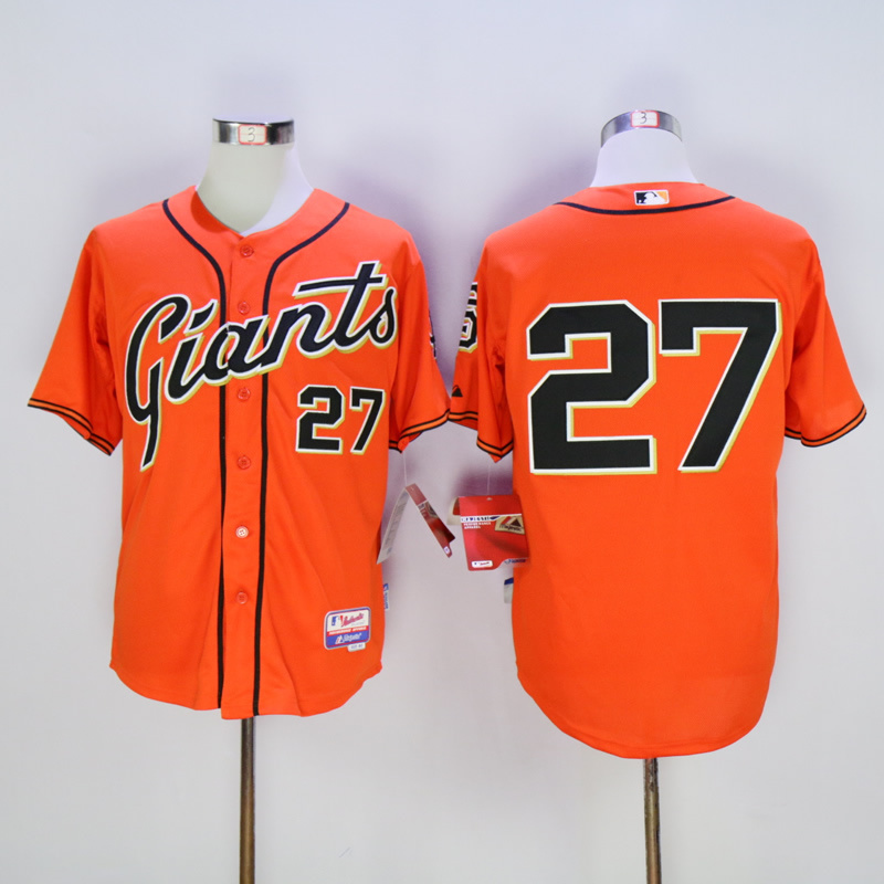 Men San Francisco Giants #27 Marichal Oragne MLB Jerseys